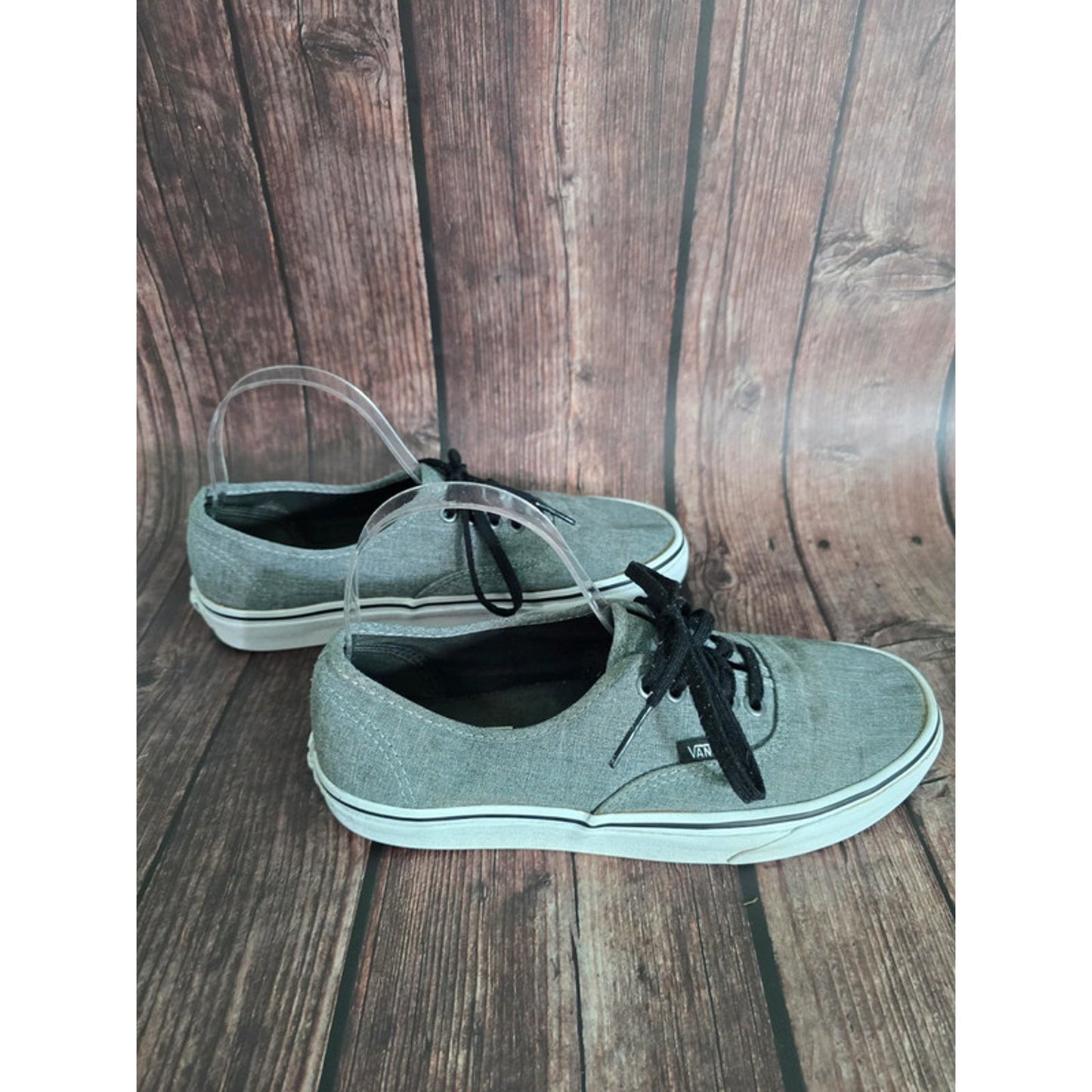 Gray Vans Era Off the Wall Classic Top Canvas Sneakers Mens Shoes 7.5