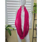 Pink Lattice Raw Edged Y2K 90s Infinity Scarf OSFM