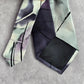 J. Garcia Gray Black Marble Geometric Abstract Silk Neck Tie Men's