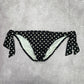 Billabong Black White Polka Dot Tie Bikini Bottom Swimwear Medium