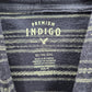 American Eagle Blue Premium Indigo Pullover Classic Stripe Hoodie XL Extra Large