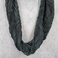 Black Silver Chevron Wide Infinity Wrap Hijab Dupatta Shawl Scarves Scarf