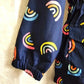 Cat & Jack Blue Green Zip Up Rainbow Hood Raincoat Coat Jacket Girls XS 4/5