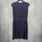Michael Kors Purple Wrap Floral Sleeveless Knee Length Buckle Dress Medium