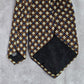 Kenneth Cole New York Brown Blue Geometric Silk Executive Mens Neck Tie