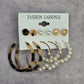Pearl Hoop Stud Gold Brown Dangle Fashion Jewelry Earrings NWT JB2-59