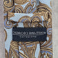 Giorgio Brutini Collezione Brown Blue Floral Paisley Stripe Men's Neck Tie
