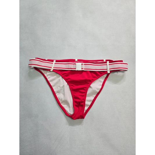 Venus Red Buckle Belt Stripes Swimsuit Beach Resort Vacation Bikini Bottoms 14