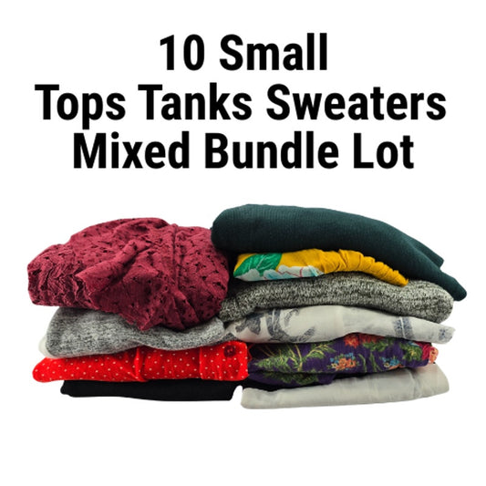 Lot of 10 Womens Tops Sweaters Tanks Random Mixed Bundle of 10 S Small