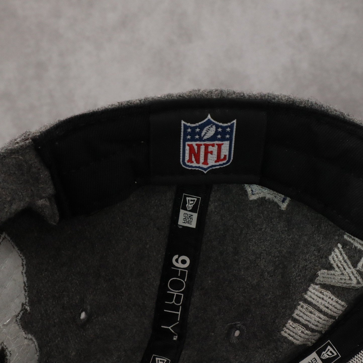 New Era Gray Superbowl Championship 9Forty Cloth Strap XLVIII Baseball Cap Hat