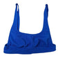 Berlook Blue Textured Bikini Top Active Swimwear Barbiecore 90s Swimsuit Y2K XS