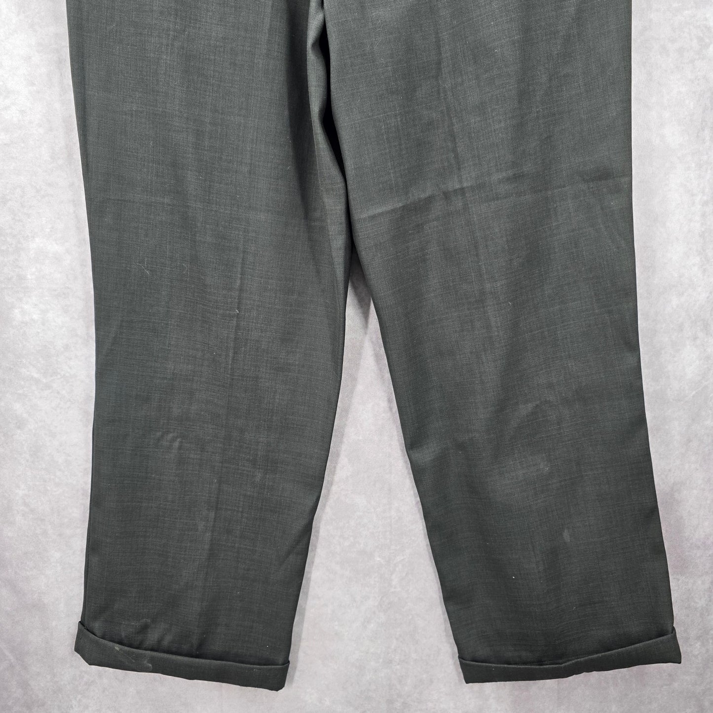 Villa D'Marco Tailored Trouser Gray Executive Office Work Dress Pants 36x30