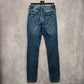 050. So Distressed Ultimate High Rise Denim Jeggings Blue Pants Jeans Skinny 3