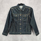 OshKosh B'gosh Blue Denim Cotton Span Button Jeans Jacket VTG Unisex Large L