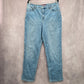 Gloria Vanderbilt Amanda Light Blue Zip Up Button Womens Regular Jeans Size 12