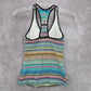 N by Next Blue Print Racerback Padded Swimwear Tankini Tank Top Small 32 B/C