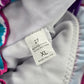 Purple Stripe Smock Halter Padded Swimwear Swimsuit Tankini Tank Top Extra Large