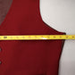 Red 5 Button 2 Welt Pocket Waistcoat Formal Preppy Tuxedo Suit Vest Large 44R