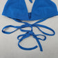 Blue Triangle Sports Active Tie Halter Beach Bikini Bralette Swim Top S Small