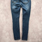 157. Jvini Fashion Blue Pullon Elastic Waist Denim Pants Skinny Jeans Small