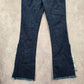 G&Z Apparel Blue Flare Fringe Western Button Vintage Jeans Pants Bottoms 32