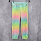 SO Pink Rainbow Boho Pull On Fleece Joggers Toddler Pants Girls M Medium