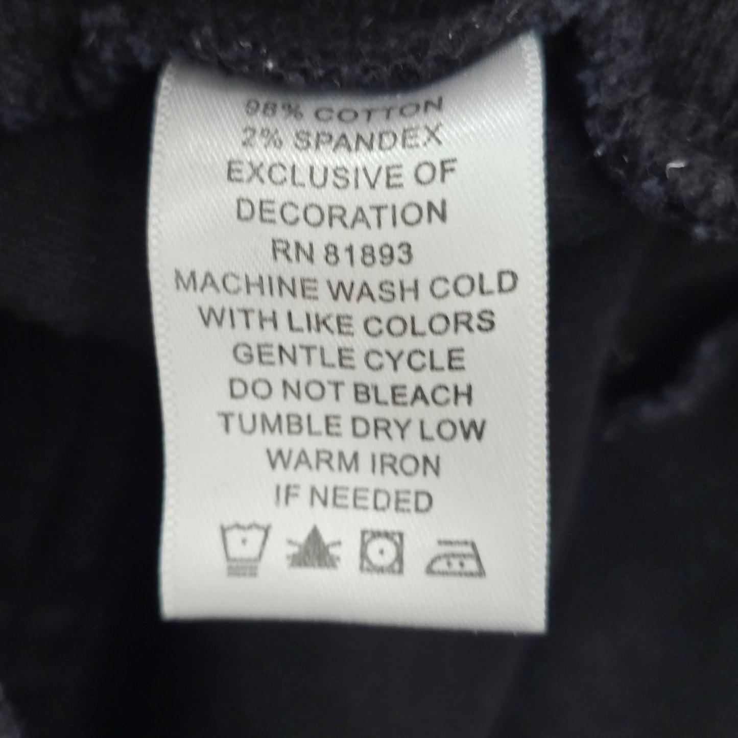 D&Co Denim + Company Black Bermuda Cottn Pants Shorts Large