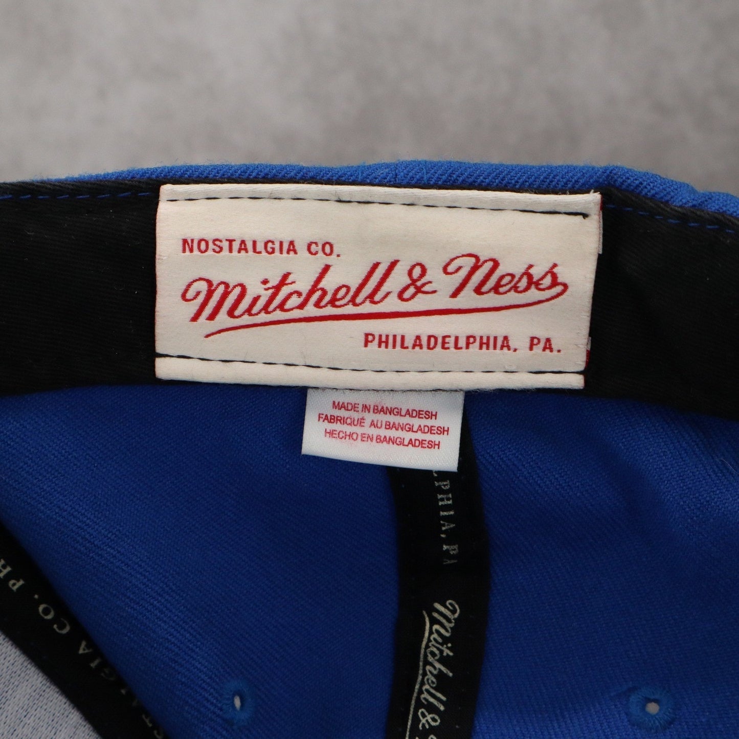 Nostalgia Co Mitchelle & Ness Blue Denver Broncos VTG Snapback Baseball Cap Hat