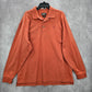 Ashworth EzTech Orange Long Sleeve Polo Cotton Pullover Sweater XL Extra Large