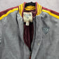 OshKosh B'gosh Gray Stripe Quilt VTG Varsity Track Field Bomber Coat Jacket L 12