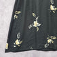 Kathie Lee Black Flare Floral Knee Length Zipper Boho Y2K Indie Skirt Plus 14
