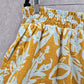Ava & Viv Yellow White Linen Pull Up Shorts Plus 2X