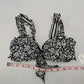 Xhilaration Black Floral Ruffle Beach Tie Bra Bikini Bralette Swim Top S Small