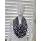 Black White Chevron Pattern Y2K 90s Infinity Scarf OSFM