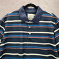 Goodfellow & Co Blue Stripe Short Sleeve Golf Polo Active Mens Shirt Top XL