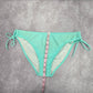 H2oh! Green Cheeky Tie Bikini Bottom Swimwear Medium