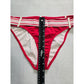 Venus Red Buckle Belt Stripes Swimsuit Beach Resort Vacation Bikini Bottoms 14