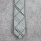 Calvin Klein Grey Striped Plaid Tartan Executive Polyester Silk Neck Tie Men's