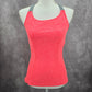 MPG Pink Orange Gray Racerback Sports Activewear Support Bra Tank Top Small