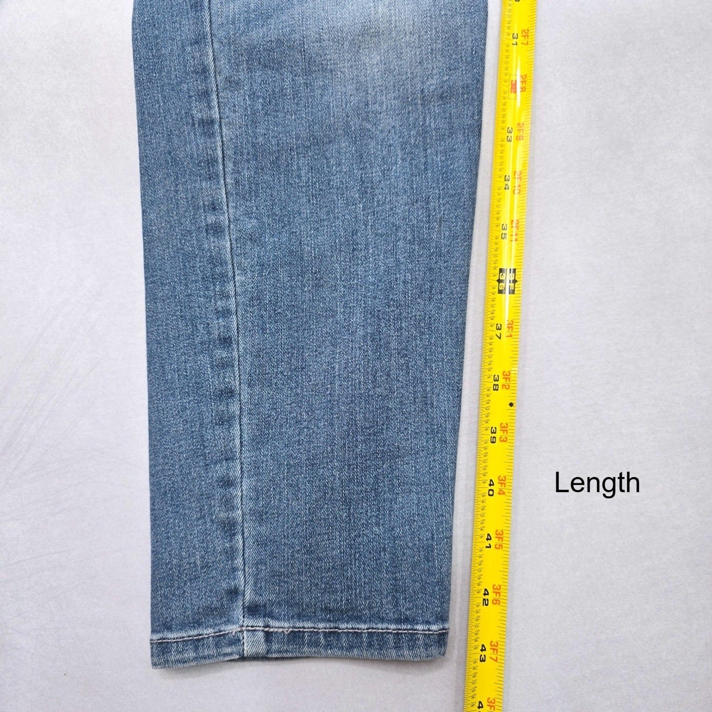 Liz Lange Maternity Blue Distressed Cotton Stretch Jeggings Jeans Pants Large