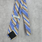 Arrow Blue Brown White Executive Repp Stripe 100% Silk Men's Neck Tie