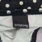 Billabong Black White Polka Dot Tie Bikini Bottom Swimwear Medium