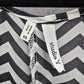 Studio Y Back White Chevron Beaded Sheer Cut Out Cold Shoulder Top XS