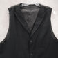 Black Stripe Polka Dot 4 Button Point Peak Lapel Formal Tuxedo Vest Large 44R