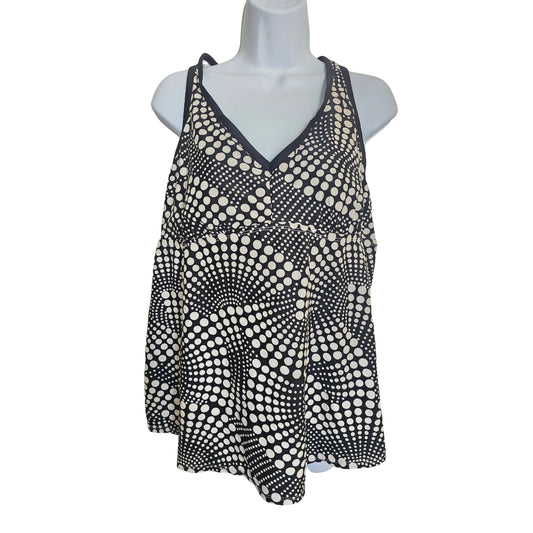 Polka Dot Racerback Liz Lange Maternity Swimsuit Coverup Beach Tankini Top XL