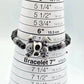 Skull Black Bead Braided Rope Bracelet Adjustable Goth Halloween B5
