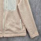 Pink Zipper Long Sleeve Fleece Sweater Coat Jacket Medium