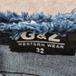 G&Z Apparel Blue Flare Fringe Western Button Vintage Jeans Pants Bottoms 32