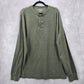 Saddlebred Green Long Sleeve Pullover Cotton Tshirt Tee Sweater Mens Large Tall