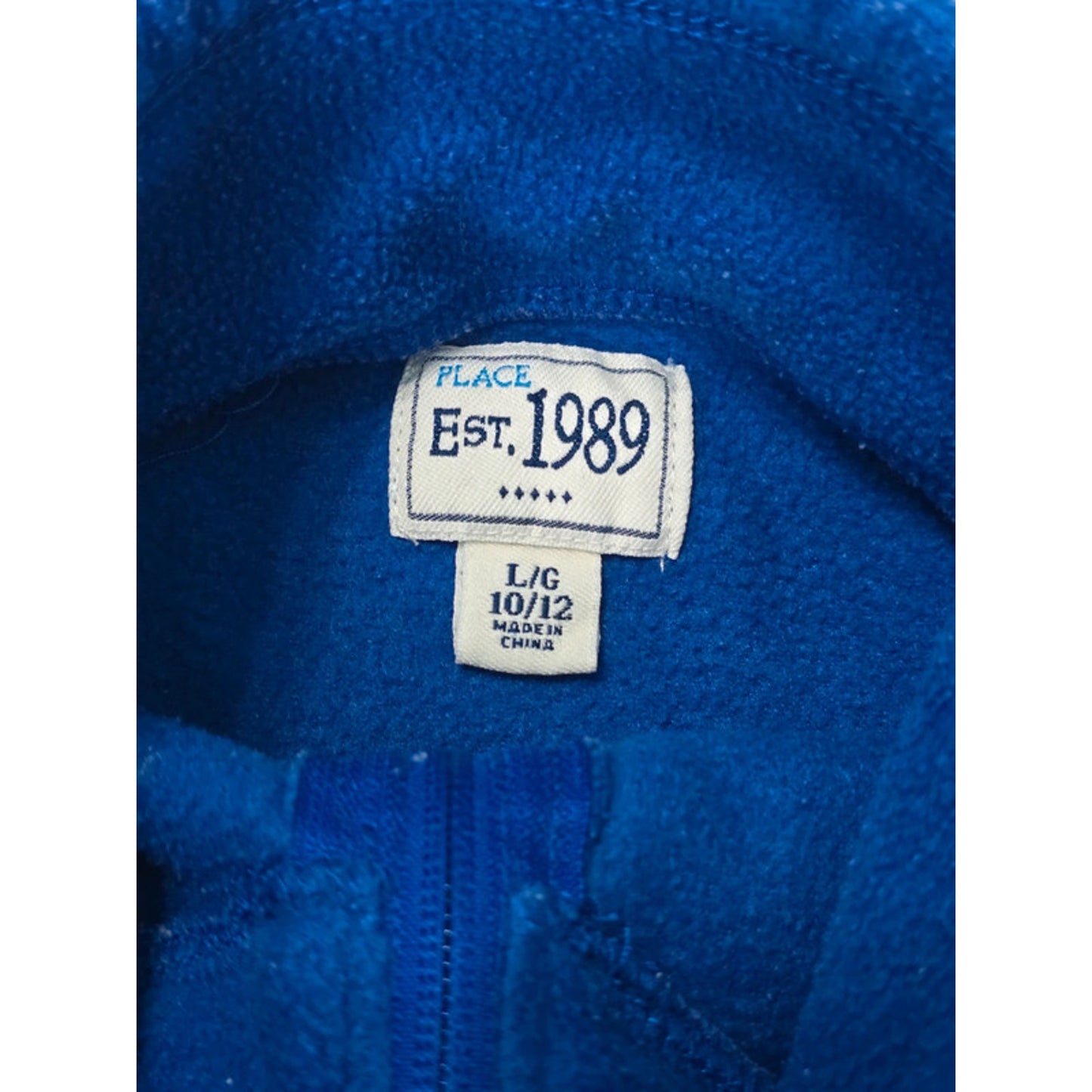 Blue Fleece Pullover Quarter Zip Boys Large 10/12